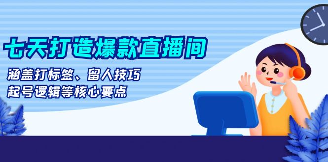 七天打造爆款直播间：涵盖打标签、留人技巧、起号逻辑等核心要点-胖丫丫博客