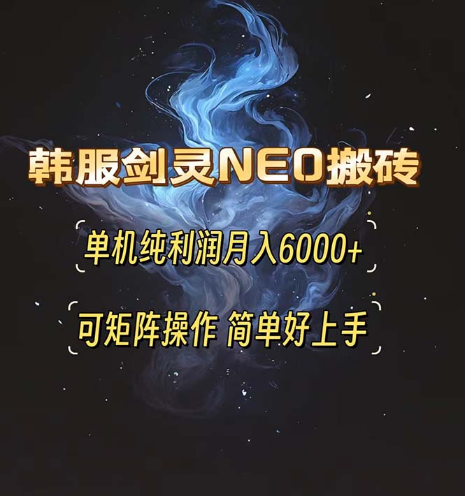 韩服剑灵NEO搬砖攻略，单机纯利润月入6000+ 可矩阵操作，简单好上手。-胖丫丫博客