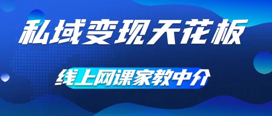 私域变现天花板，网课家教中介，只做渠道和流量，让大学生给你打工，0成本实现月入五位数【揭秘】-胖丫丫博客