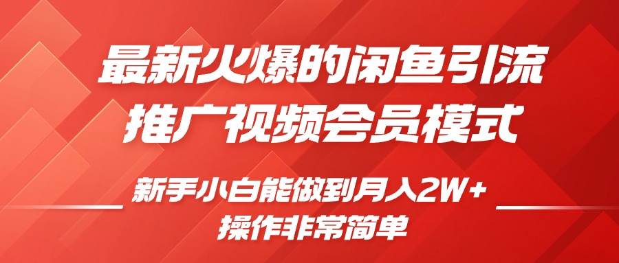 闲鱼引流推广影视会员，0成本就可以操作，新手小白月入过W+【揭秘】-胖丫丫博客