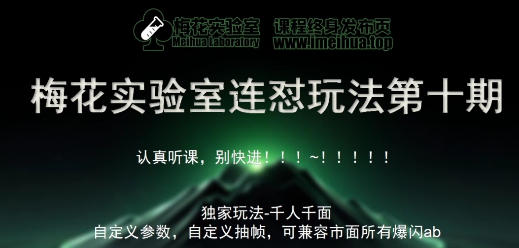 梅花实验室社群专享课视频号连怼玩法第十期课程+第二部分-FF助手全新高自由万能爆闪AB处理-胖丫丫博客