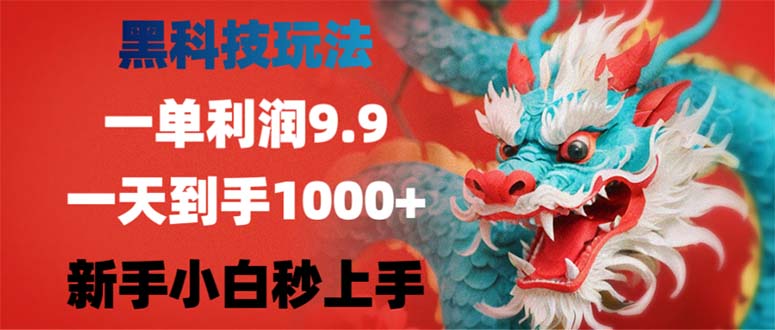 黑科技玩法，一单利润9.9,一天到手1000+，新手小白秒上手-胖丫丫博客