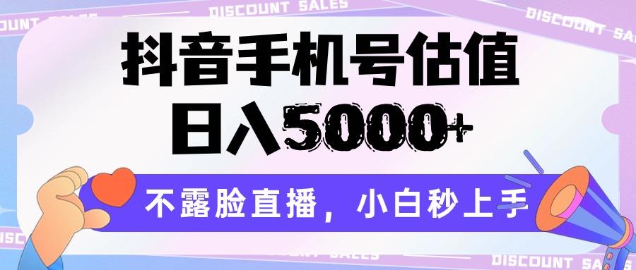 抖音手机号估值，日入5000+，不露脸直播，小白秒上手-胖丫丫博客