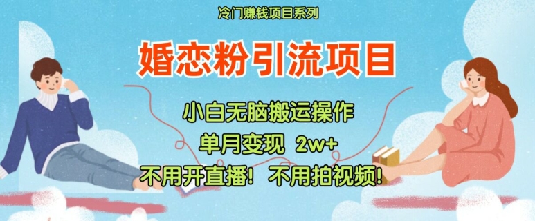 小红书婚恋粉引流，不用开直播，不用拍视频，不用做交付【揭秘】-胖丫丫博客