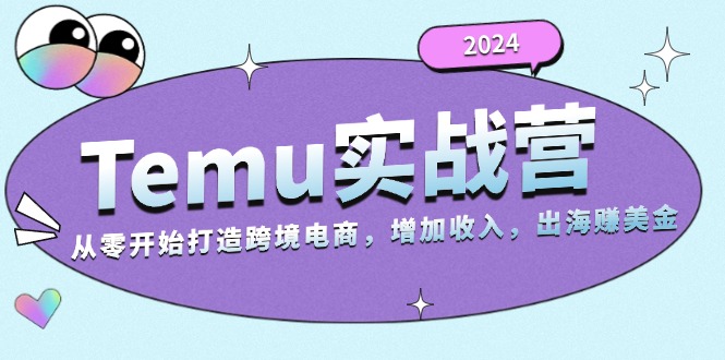 2024Temu实战营：从零开始打造跨境电商，增加收入，出海赚美金-胖丫丫博客