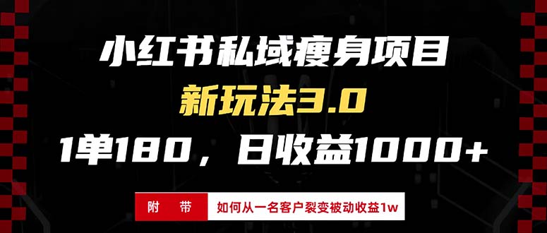 小红书瘦身项目3.0模式，新手小白日赚收益1000+(附从一名客户裂变收益…-胖丫丫博客