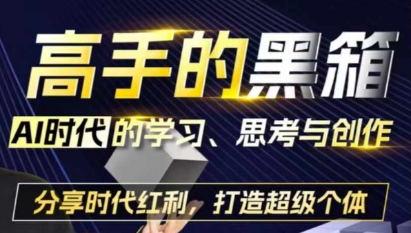 高手的黑箱：AI时代学习、思考与创作-分红时代红利，打造超级个体-胖丫丫博客