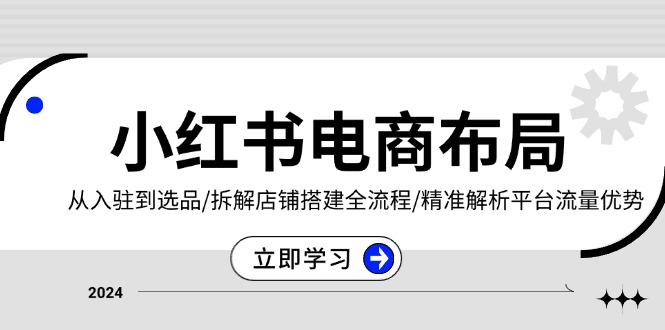 小红书电商布局：从入驻到选品/拆解店铺搭建全流程/精准解析平台流量优势-胖丫丫博客