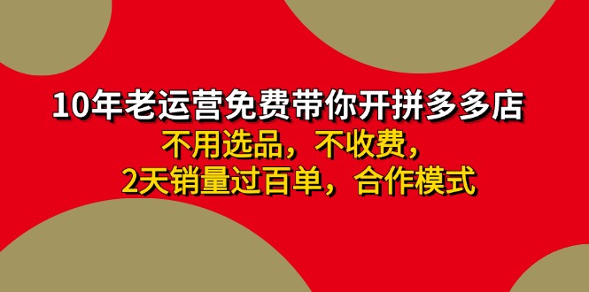 拼多多 最新合作开店日收4000+两天销量过百单，无学费、老运营代操作、…-胖丫丫博客