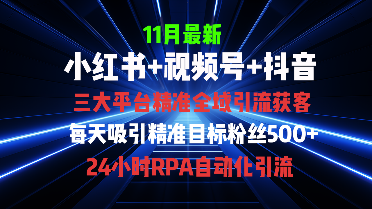 全域多平台引流私域打法，小红书，视频号，抖音全自动获客，截流自…-胖丫丫博客