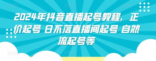 2024年抖音直播起号教程，正价起号 日不落直播间起号 自然流起号等-胖丫丫博客